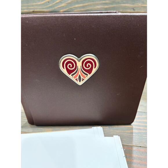 Creative Memories 7x7 Cherish heart enamel brown album pages and protectors NEW - Picture 5 of 5